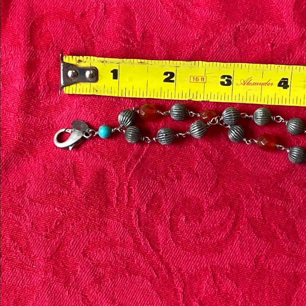 Chico’s Turquoise and Glass Statement Necklace - Picture 11 of 13